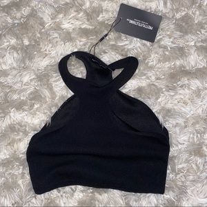 PLT BLACK RACERBACK CROPTOP